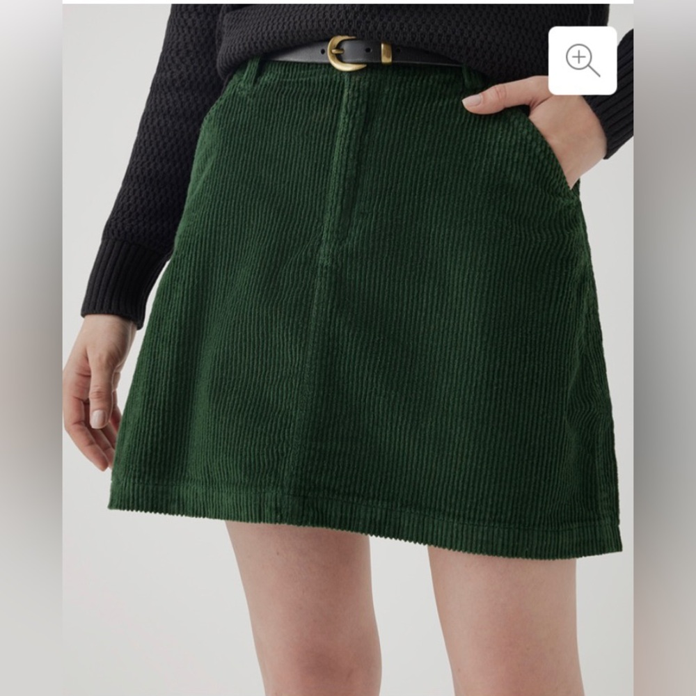 NWT Pact green corduroy skirt size xl